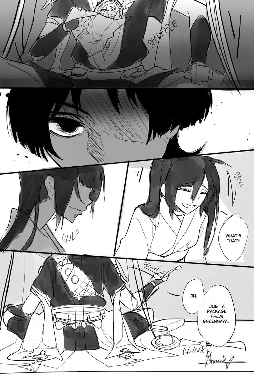 Oriana0w0's tweet photo. ‼️SPOILERS FOR THE FANFIC "In These Hands (You Will Break)" CH 22 by @AbyssalWaltz‼️

This scene had my heart pounding out of my chest 😱🖤 I originally had another page but I didn't want to post it by itself sooo... yeah.

#mona #monamegistus #scaramouche #kunikuzushi #scaramona https://t.co/H2Gumufbxk