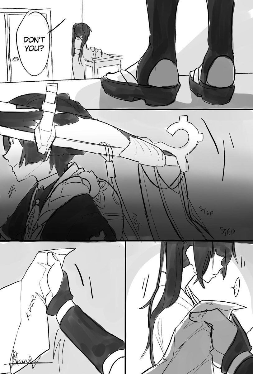 Oriana0w0's tweet photo. ‼️SPOILERS FOR THE FANFIC "In These Hands (You Will Break)" CH 22 by @AbyssalWaltz‼️

This scene had my heart pounding out of my chest 😱🖤 I originally had another page but I didn't want to post it by itself sooo... yeah.

#mona #monamegistus #scaramouche #kunikuzushi #scaramona https://t.co/H2Gumufbxk