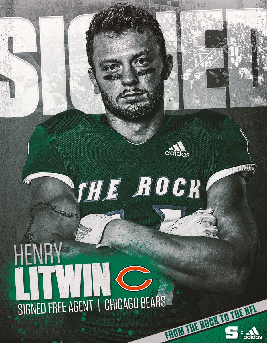 Rock_Athletics's tweet photo. FB: Henry Litwin is headed to the league! The Rock's career record holder in catches, yards and touchdowns will sign a free agent deal with the Chicago Bears! Congratulations Henry! https://t.co/VgTgkPxmdi