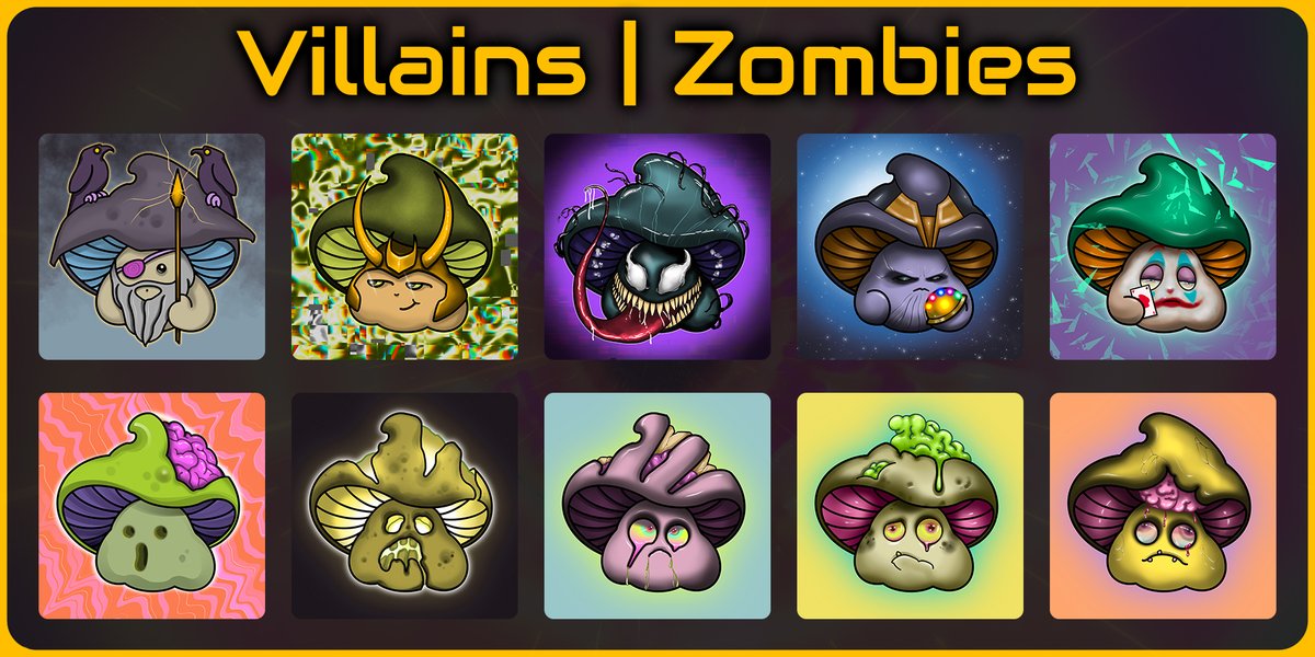 Villians and Zombies part 1 make up Shroomies #281-290 🧟

Villians have certainly been some of our hottest pulls in the collection, do you own one? 🍄

#NFT #NFTs #NFTartist #NFTart #BeeceNFT #NFTProject #NFTCommunity #NFTCollection