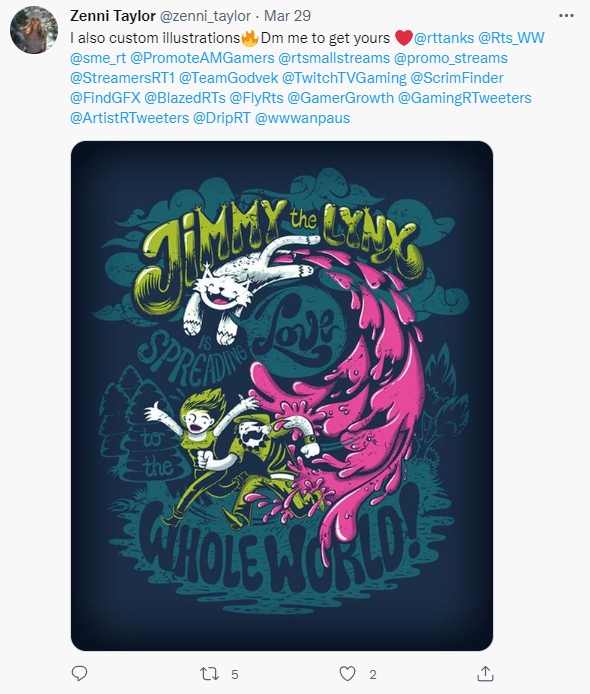 Evechantress's tweet photo. I want to warn others of zenni_taylor, a scammer, targeting Streamers. Passing off art other people's art as their own. attached below are screenshots #Botawareness #twitch #twitchstreamer https://t.co/uEB3nP0hP7