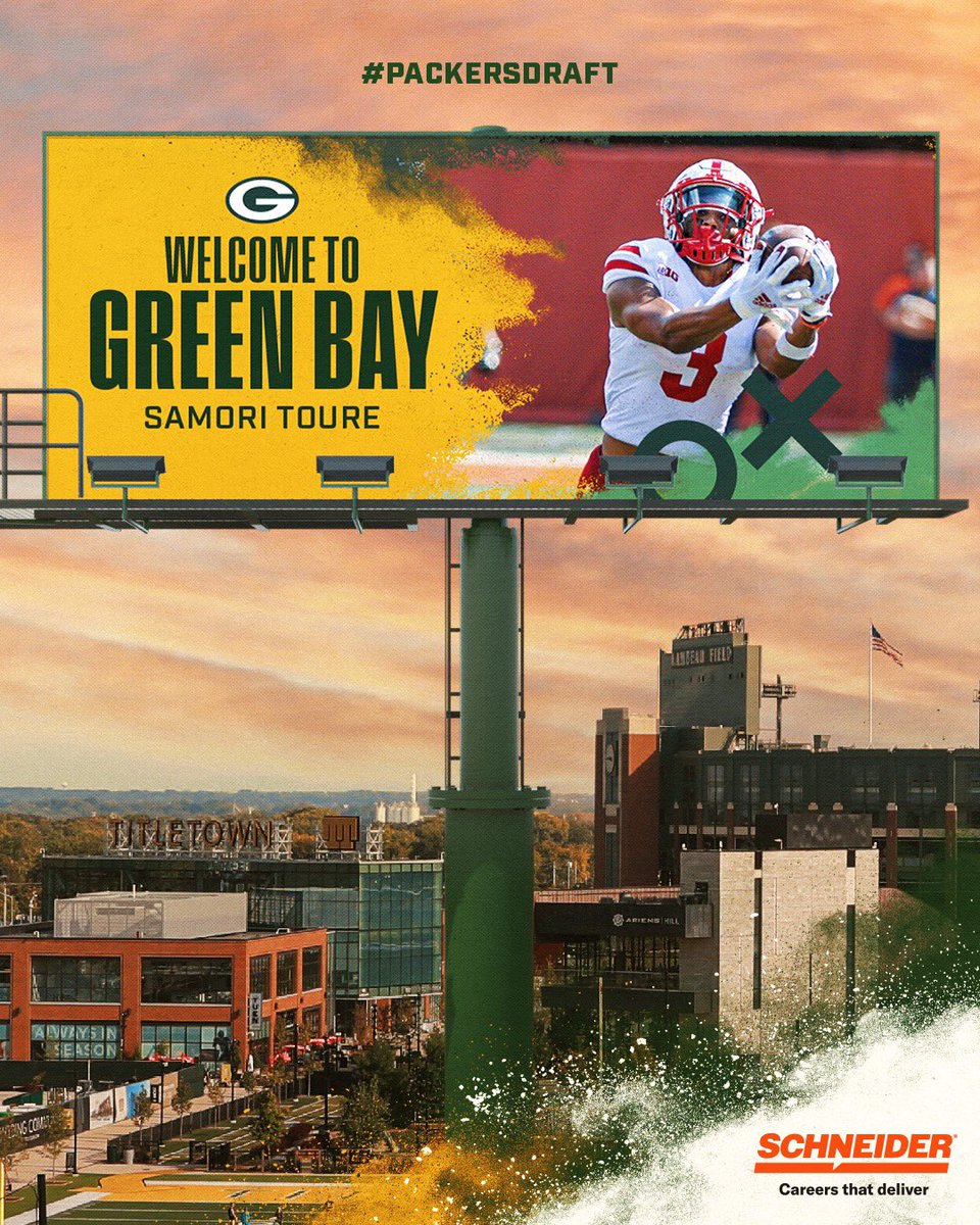 RETWEET to welcome WR <a href="/samori_toure/">Samori Touré</a> to Green Bay! 

#PackersDraft | @SchneiderCareer