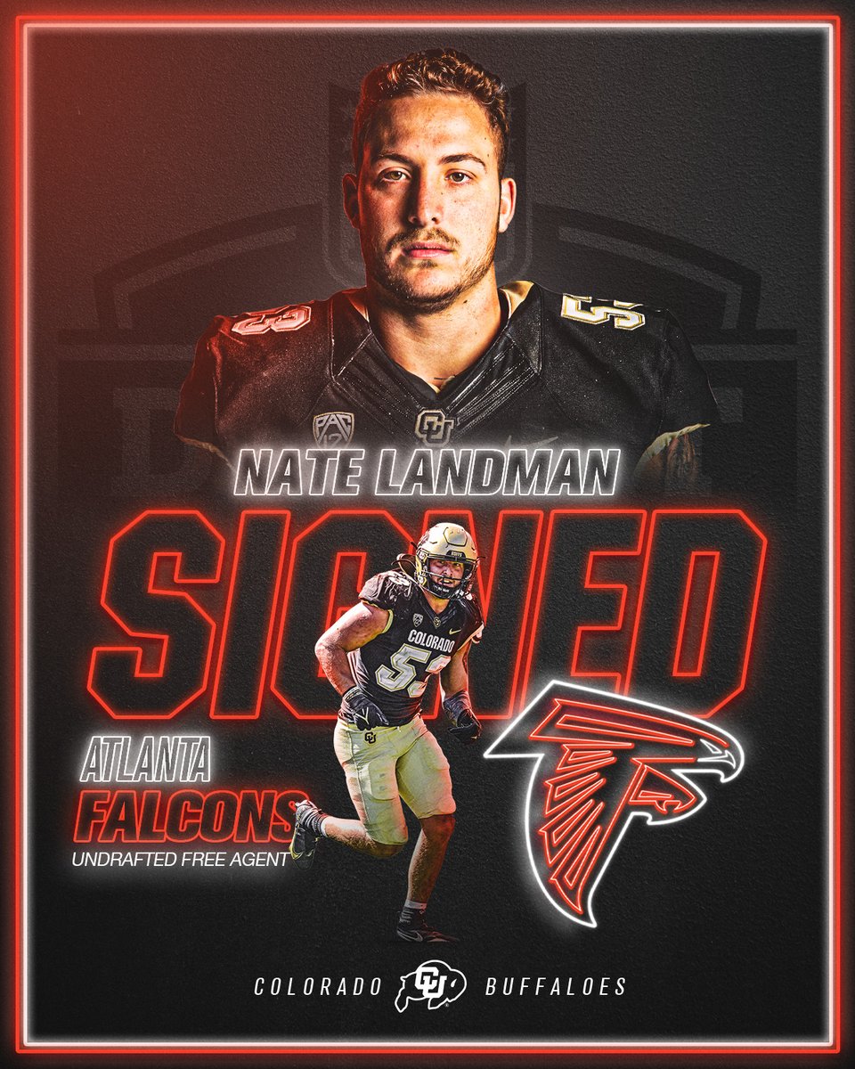 Colorado Buffaloes Football (@cubuffsfootball) on Twitter photo The Hammer is headed to the ATL 🔨
<a href="/_Nate_Landman/">Nate Landman</a> has signed with the <a href="/AtlantaFalcons/">Atlanta Falcons</a>
#GoBuffs | #NFLBuffs The Hammer is headed to the ATL 🔨
<a href="/_Nate_Landman/">Nate Landman</a> has signed with the <a href="/AtlantaFalcons/">Atlanta Falcons</a>
#GoBuffs | #NFLBuffs