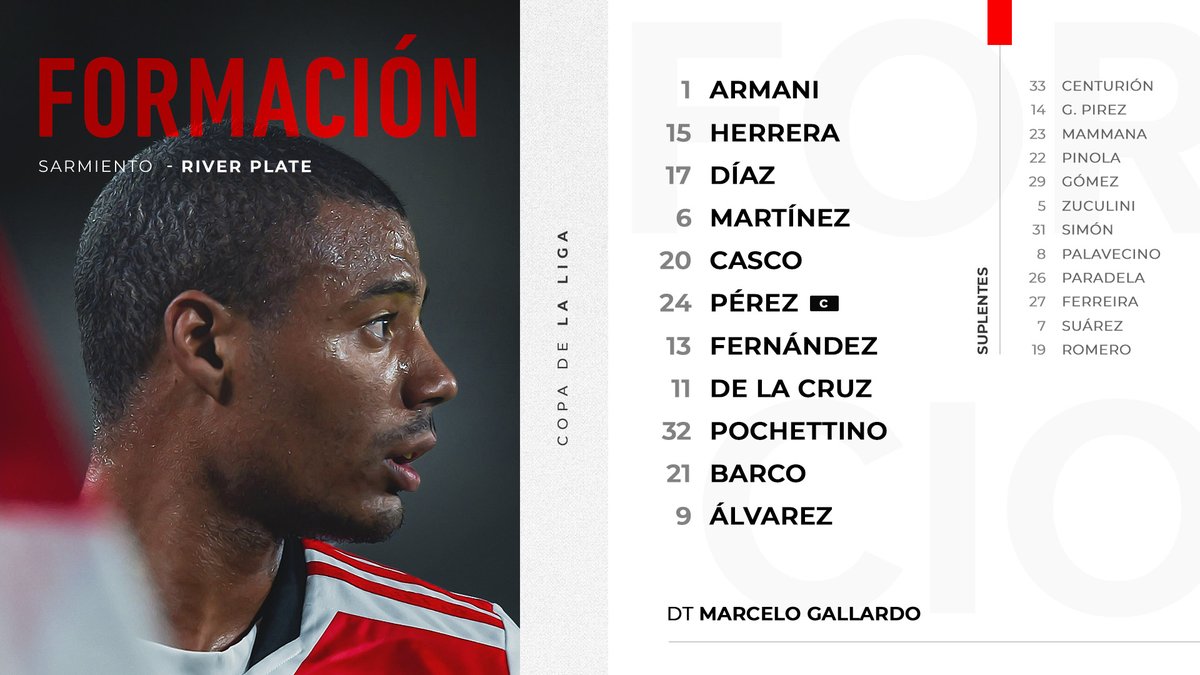 #CopadelaLiga  Asi va ##River para visitar a #Sarmiento