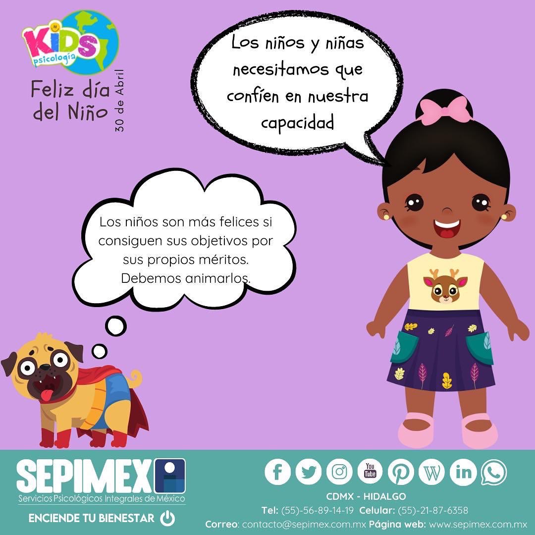 SEPIMEX's tweet photo. Para sembrar bondad en los corazones de los niños, hay que hacerlos felices 

¡Feliz Día del niño y la niña!
#SaludMental https://t.co/LEAeqGUFUf