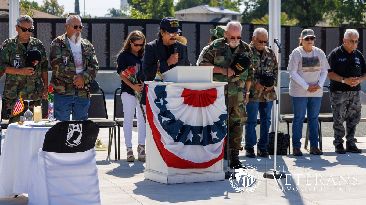 The Dinuba Memorial District hosted the 'No One Left Behind' event today with their Vietnam Wall replica as the perfect backdrop. We were honored to be in attendance. 
#vietnamveterans #seethemthankthem #powmia #cvmdistrict