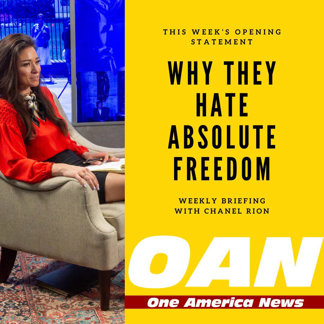 They cannot trust themselves with the euphoria of total freedom. They hate what they cannot have.

But it’s not enough their shackles are self imposed - they need you in shackles too.

This week’s # OpeningStatement on # WeeklyBriefing @ OANN

Subscribe and share 👉@ChanelRionOAN