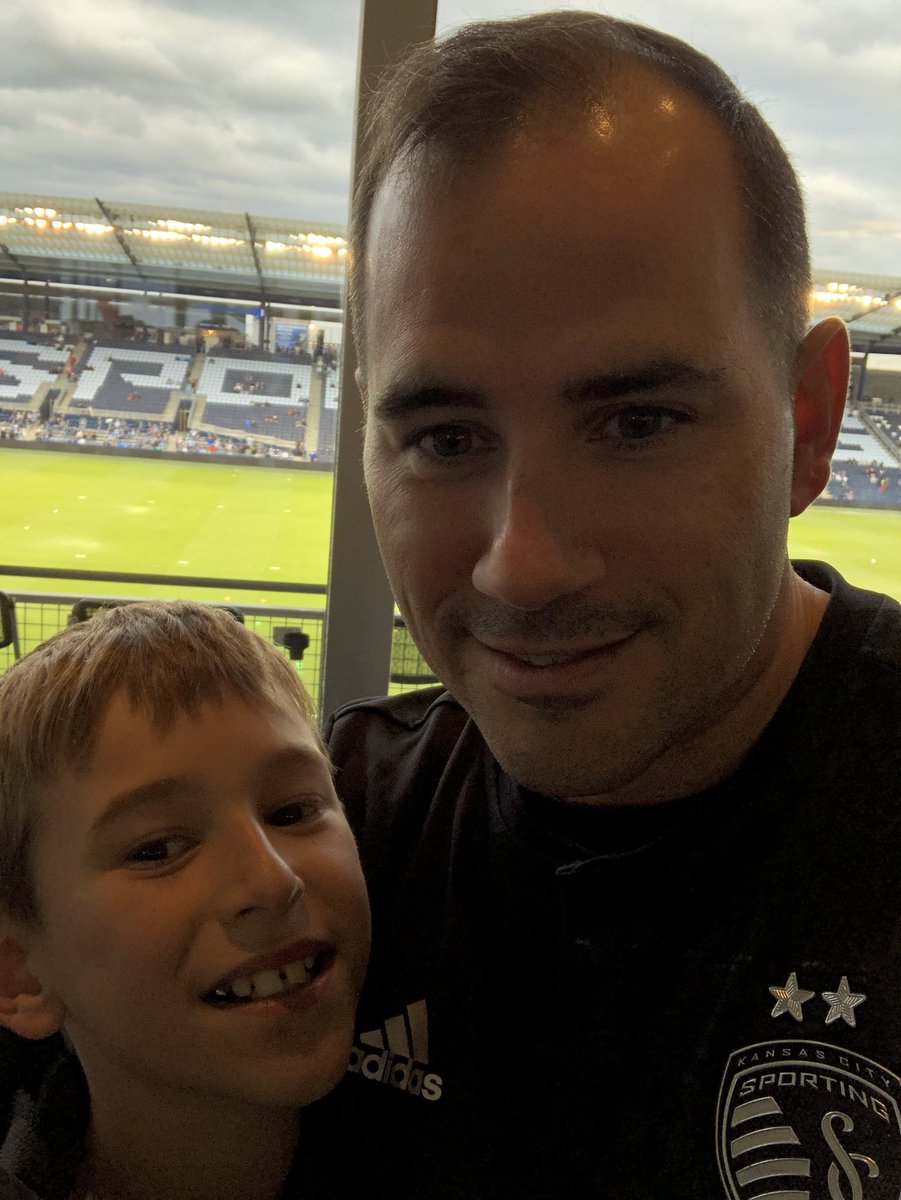 KurtKnoedler's tweet photo. My boy’s first Sporting KC match! #SportingKC #KCCauldron wearing my Matt Besler jersey for good luck. https://t.co/PSkCEGtyiv