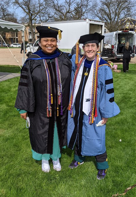 PRBA_ISR's tweet photo. Congratulations @prba mentoring group member (left) Chanese Forte @blaxicologist (Public Health PhD).  @umisr @gabislike @SandyDarity @therevcw @christinajcross @DarrickHamilton @mhEspo @DrShaniceB https://t.co/zX2PQTd2gz