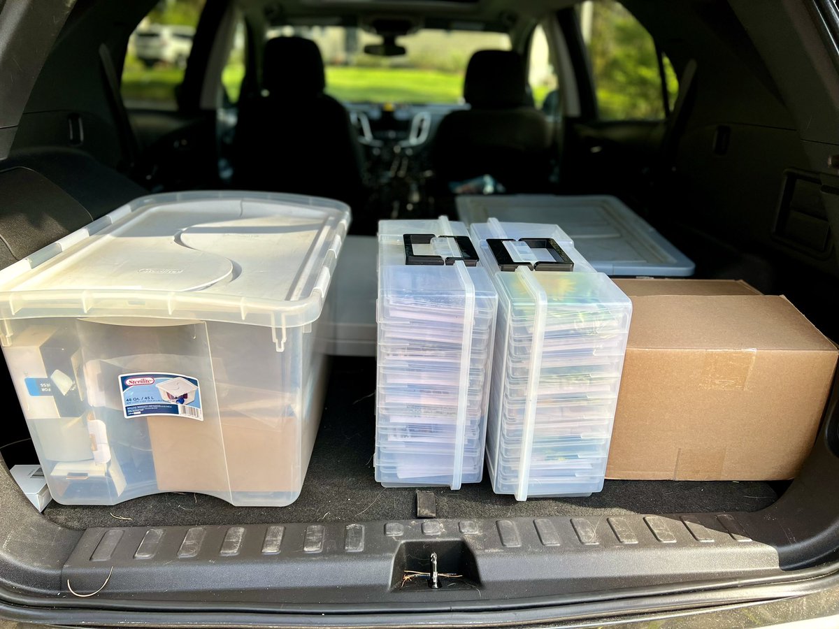 MooreThanNature's tweet photo. Car is packed up and ready to go for tomorrow!  Can’t wait! https://t.co/GbQMr0yeiw