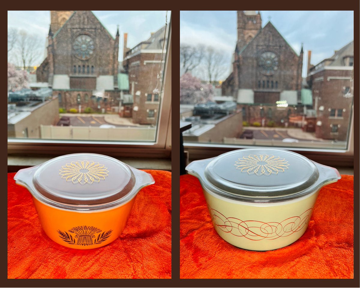 pianoman025's tweet photo. Who wore it better? Vote in the comments! #pyrex #rarepyrex #mcm #vintage https://t.co/MEbzDh2S7z