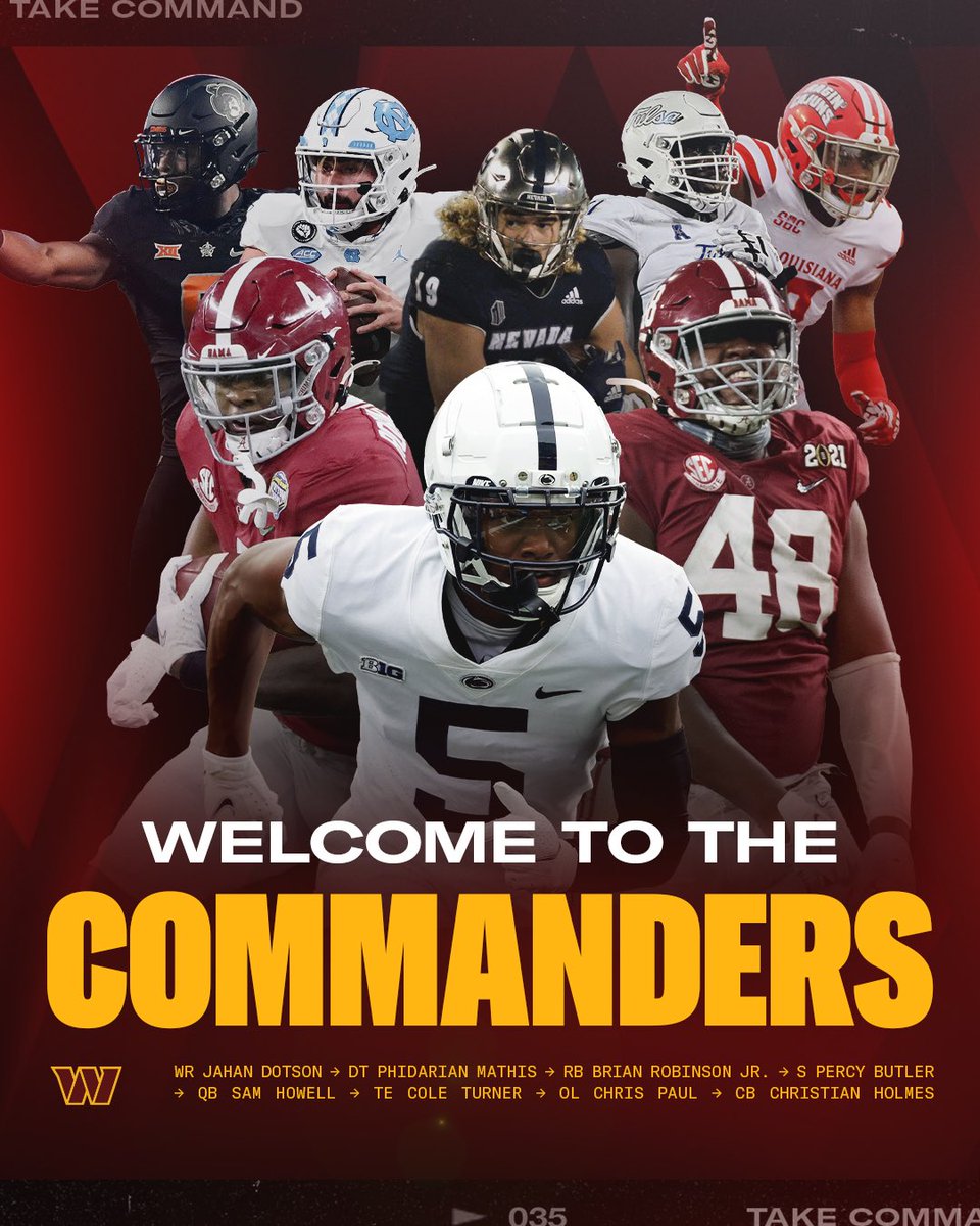 Commanders's tweet photo. 𝐓𝐡𝐞 𝐢𝐧𝐚𝐮𝐠𝐮𝐫𝐚𝐥 𝐝𝐫𝐚𝐟𝐭 𝐜𝐥𝐚𝐬𝐬 𝐨𝐟 𝐭𝐡𝐞 𝐖𝐚𝐬𝐡𝐢𝐧𝐠𝐭𝐨𝐧 𝐂𝐨𝐦𝐦𝐚𝐧𝐝𝐞𝐫𝐬

#HTTC https://t.co/zw8nyIuWIK