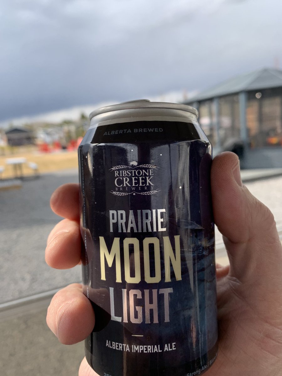 Enjoying a nice Prairie Moonlight for the first beer at the lake this year ⁦<a href="/RibstoneCreek/">Ribstone Creek</a>⁩