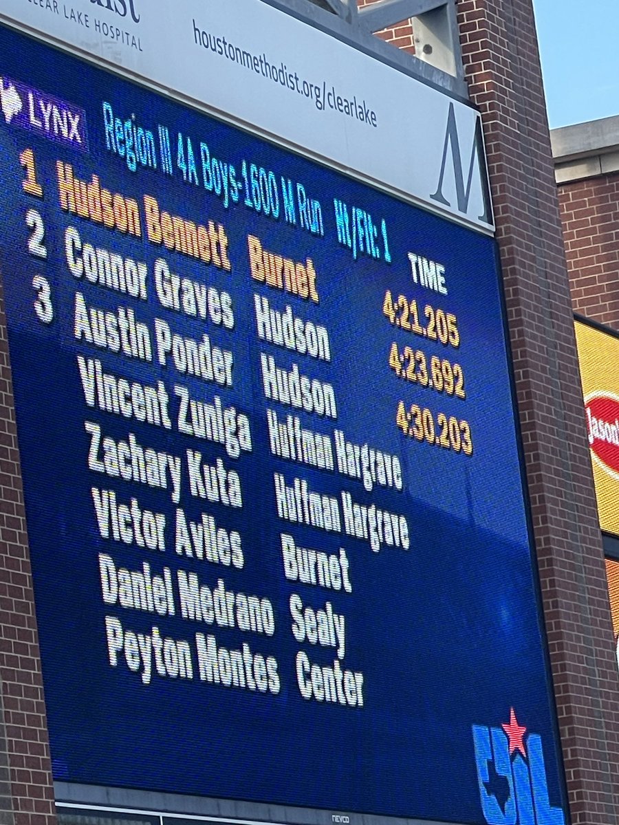 HudsonCCBooster's tweet photo. Congratulation to Sophomore Connor Graves, Regional Runner Up and 1600 M STATE QUALIFIER! 
Austin Ponder also ran a great race and finished third! https://t.co/JmJ2T2zTFu