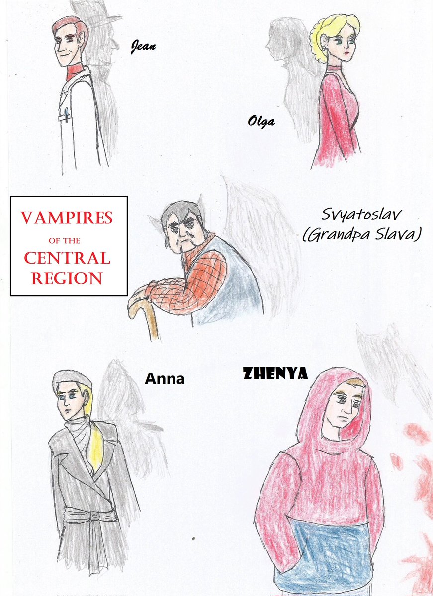It's been a while since I drew fanarts. 
The characters are from a really good recent TV series🦇

#вампирысреднейполосы
