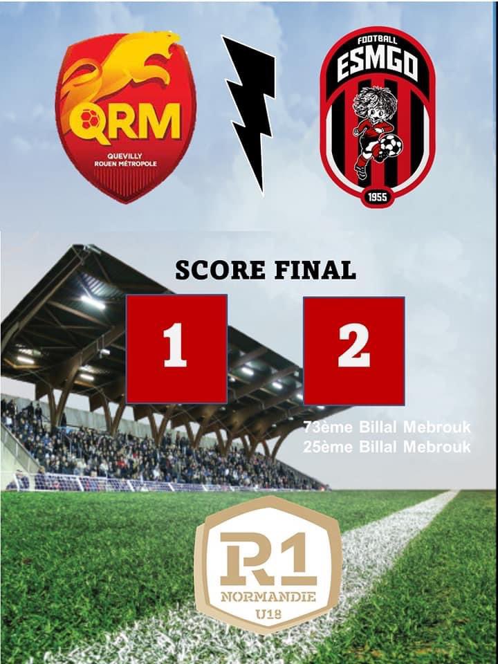 EsmgoFootball's tweet photo. 🔴⚫️ VICTOIRE et le titre pour nos U18 R1

Quevilly Rouen Metropole  - ESMGO 1-2
(Doublé de Billal Mebrouk)

Les garçons de Kalidou, Yann, Dylan et Logan s'imposent donc à QRM et s'envolent vers le titre U18 R1 Bravo à tous Staff, dirigeants, joueurs (Groupe U18 R1 et R2)💪🔴⚫ https://t.co/tPAb4OEf23