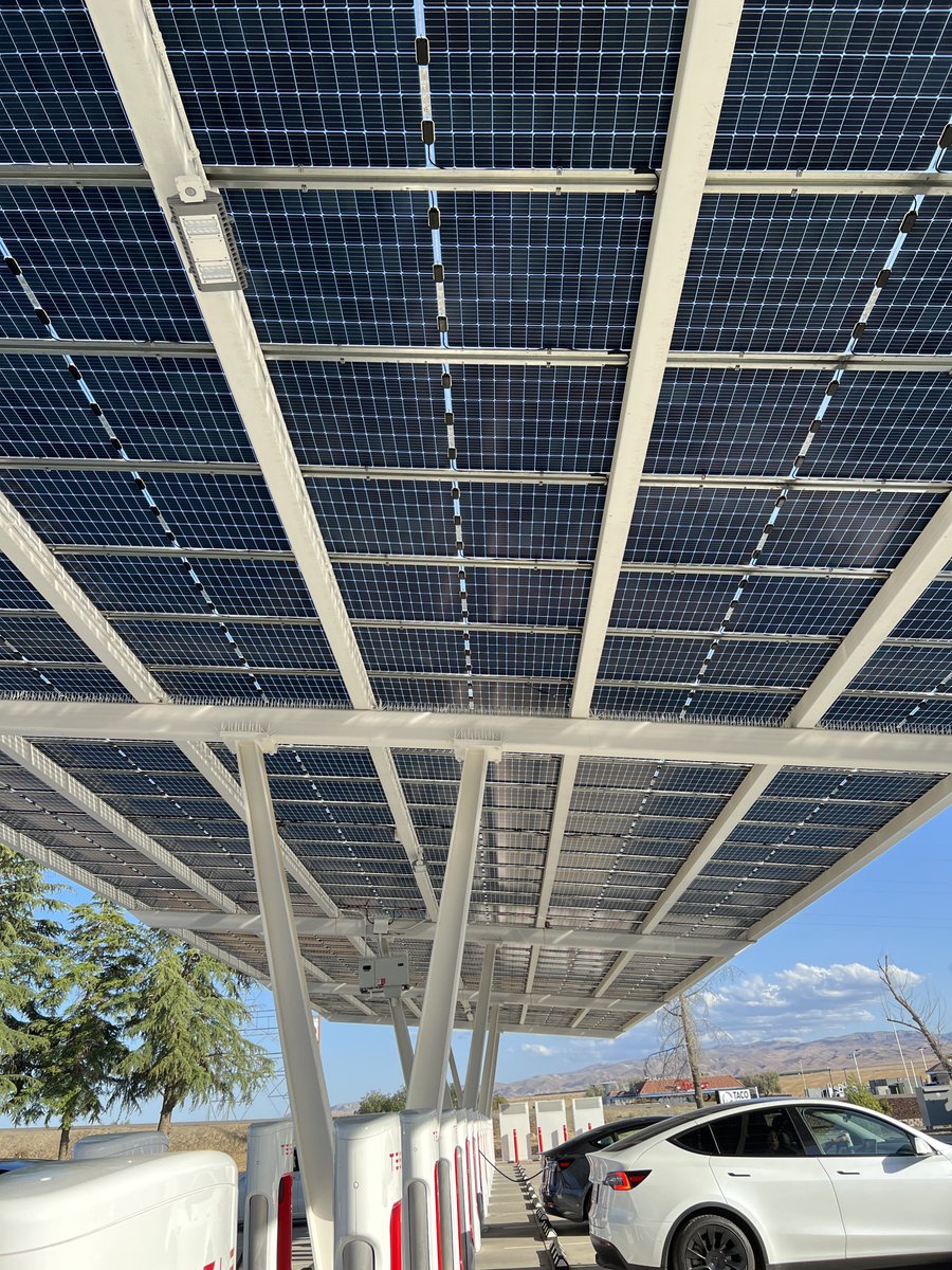 wholemars's tweet image. Teslas being charged by the sun ☀️