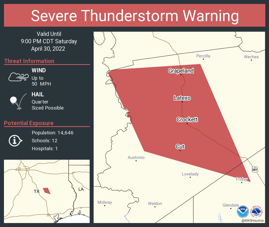 NWS Severe Tstorm on Twitter "Severe Thunderstorm Warning including