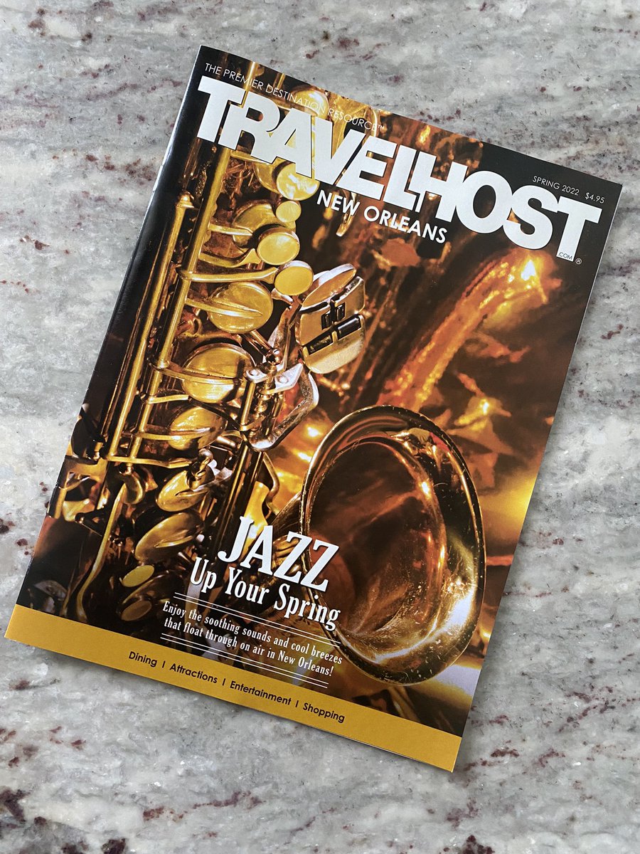 VictoriaHRich7's tweet photo. While staying in New Orleans for Jazz Fest, don’t forget to pick up your free copy of TravelHost in rooms, concierge desks and lobbies for the best places to eat, shop, visit, and play! #travelhostnola #louisianatoruism #nola #bigeasy https://t.co/cqfAs1zQEn