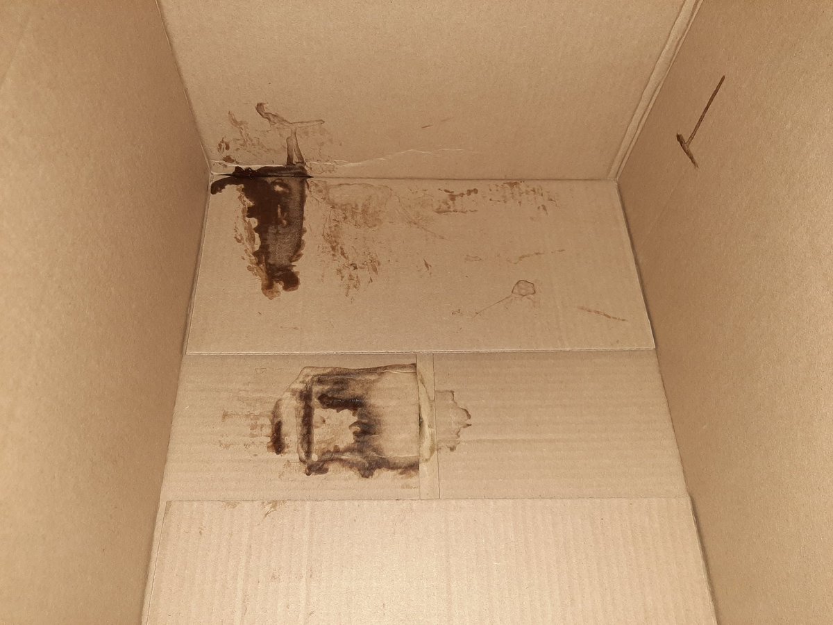 ColinSpurr's tweet image. Please make a greater effort to secure liquids before shipping. I don't want the hassle of cleaning it up and/or returning anything.  Thanks! #ShippingFailure @amazon @amazonca