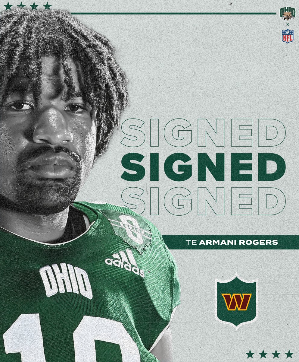 Ohio ➡️ <a href="/Commanders/">Washington Commanders</a> 

Congrats, Armani!

#OUohyeah