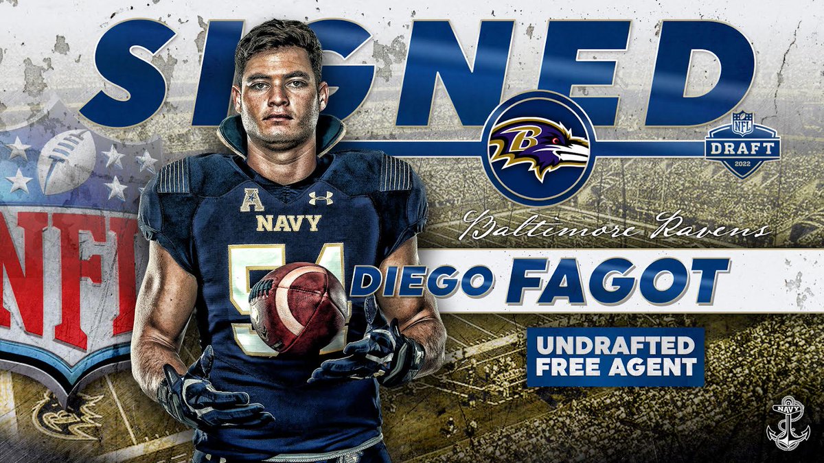 . <a href="/NavyFB/">Navy Football</a> linebacker Diego Fagot Signed by the Baltimore Ravens: navysports.com/news/2022/4/30…