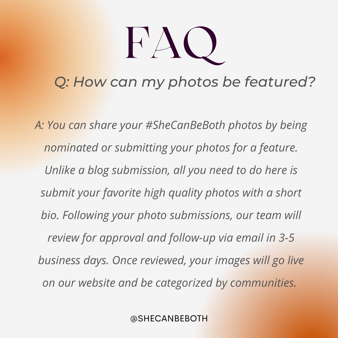 ➡️✍🏽 Submit your photos and blog today at shecanbeboth.com for a website feature! Your photos and blog will then be reviewed, approved and posted during our official launch this summer! #shecanbeboth #shecandoboth
