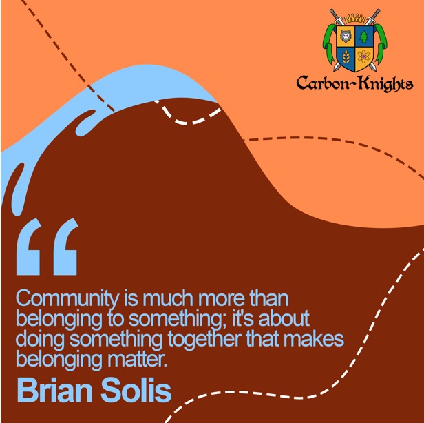 Community is much more than belonging to something; it's about doing something together that makes belonging matter. Brian Solis
.
Follow us on 👉 <a href="/carbon_knights/">Carbon Knight Club</a>
.
#Carbonknightclub #nfts #nftart #NFTCommunity