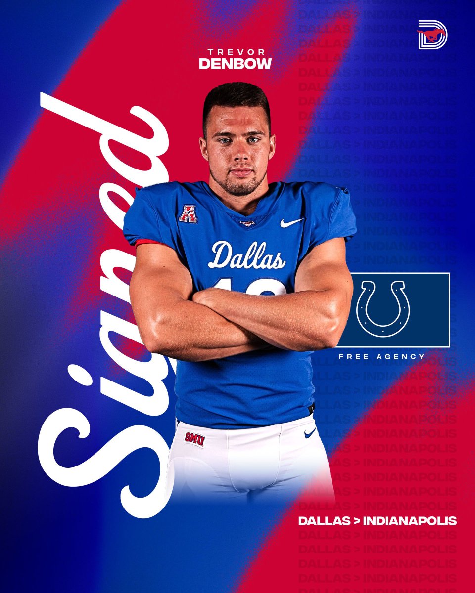 DTX ✈️ IND 

@Trevor_Denbow has officially signed with the <a href="/Colts/">Indianapolis Colts</a>! 

#PonyUpDallas | #SMU2NFL