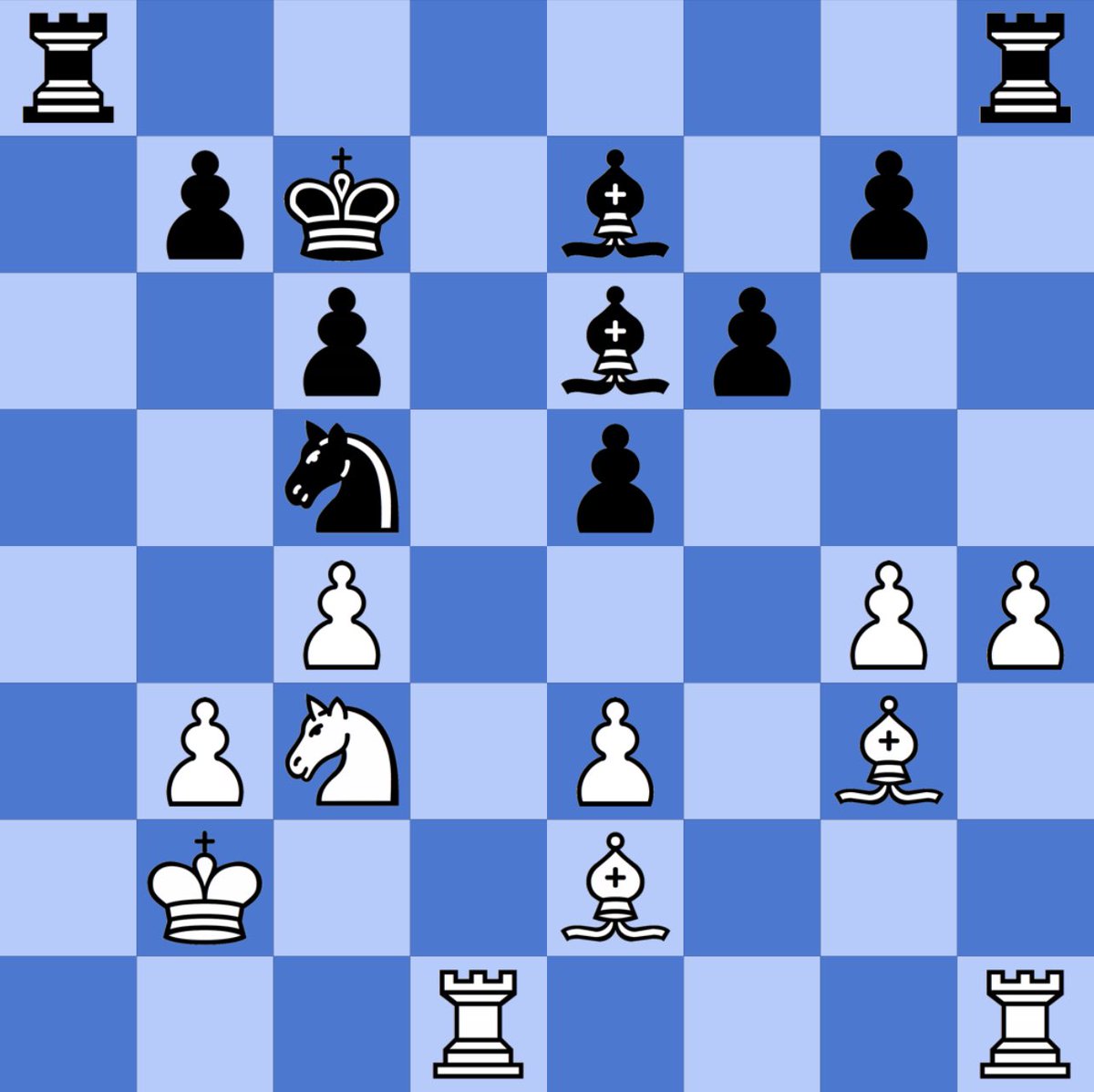 davidllada's tweet image. This position arose in a game yesterday between Brian Jiang (white) and Viktor Gazik.
Black to move and win, with one of the most astonishing moves I have seen in a very long time. Absolutely mind-blowing. 😮