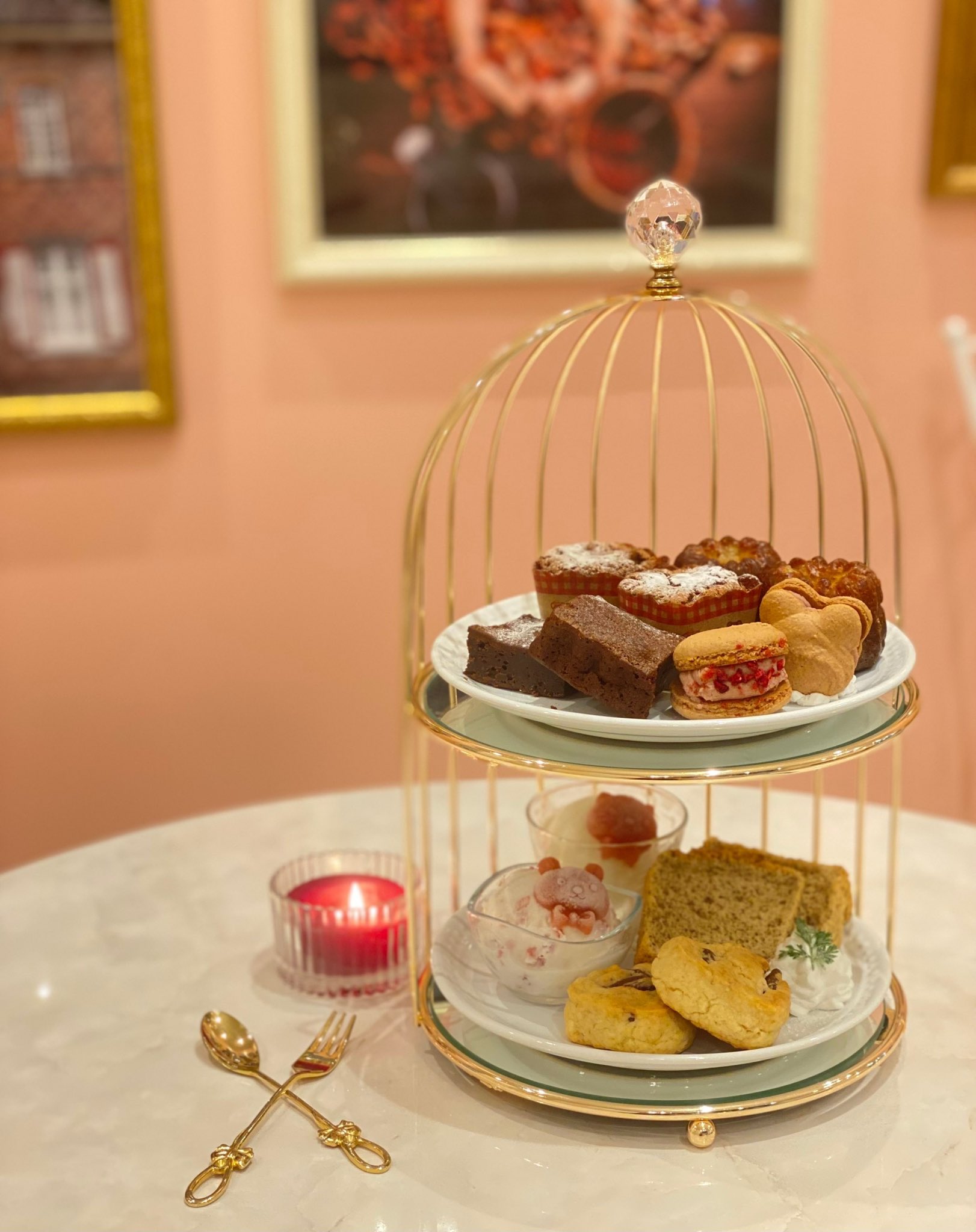 ZARA  カボチャガラス製ドーム&ウッドケーキ皿付【新品・タグ付き】 ZARA HOME カボチャガラス製ドーム&ウッドケーキ皿付【新品・タグ付き