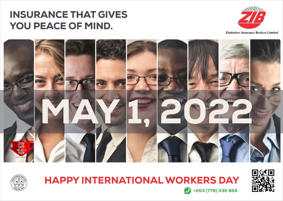 ZIBinsurance's tweet photo. Happy International Workers Day from all of us at ZIB.  #Mayday #workersday #zimbabwe #insurance https://t.co/yfPKVyOMrS https://t.co/CXqU7ZTwH3
