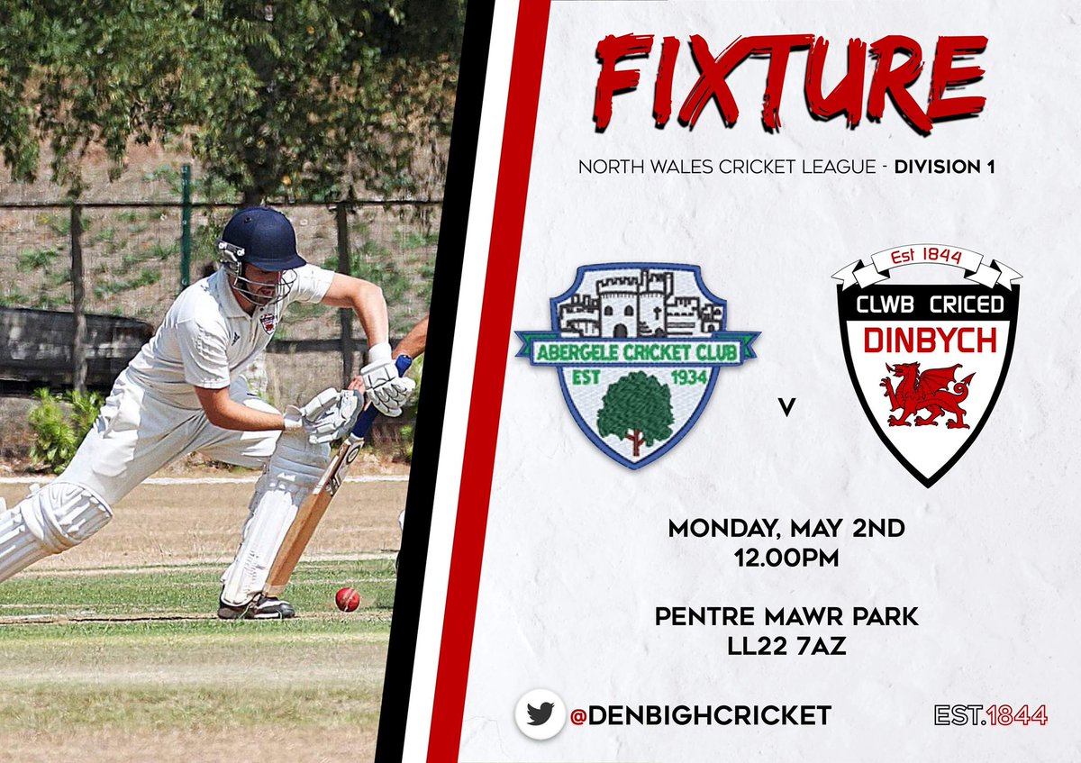 Tomorrow the first X1 make the short journey to face <a href="/AbergeleCC/">Abergele CC</a> in the reverse fixture of last week's game.  After yesterday's big win we're looking to keep the momentum going and maintain the 100% start to the season.