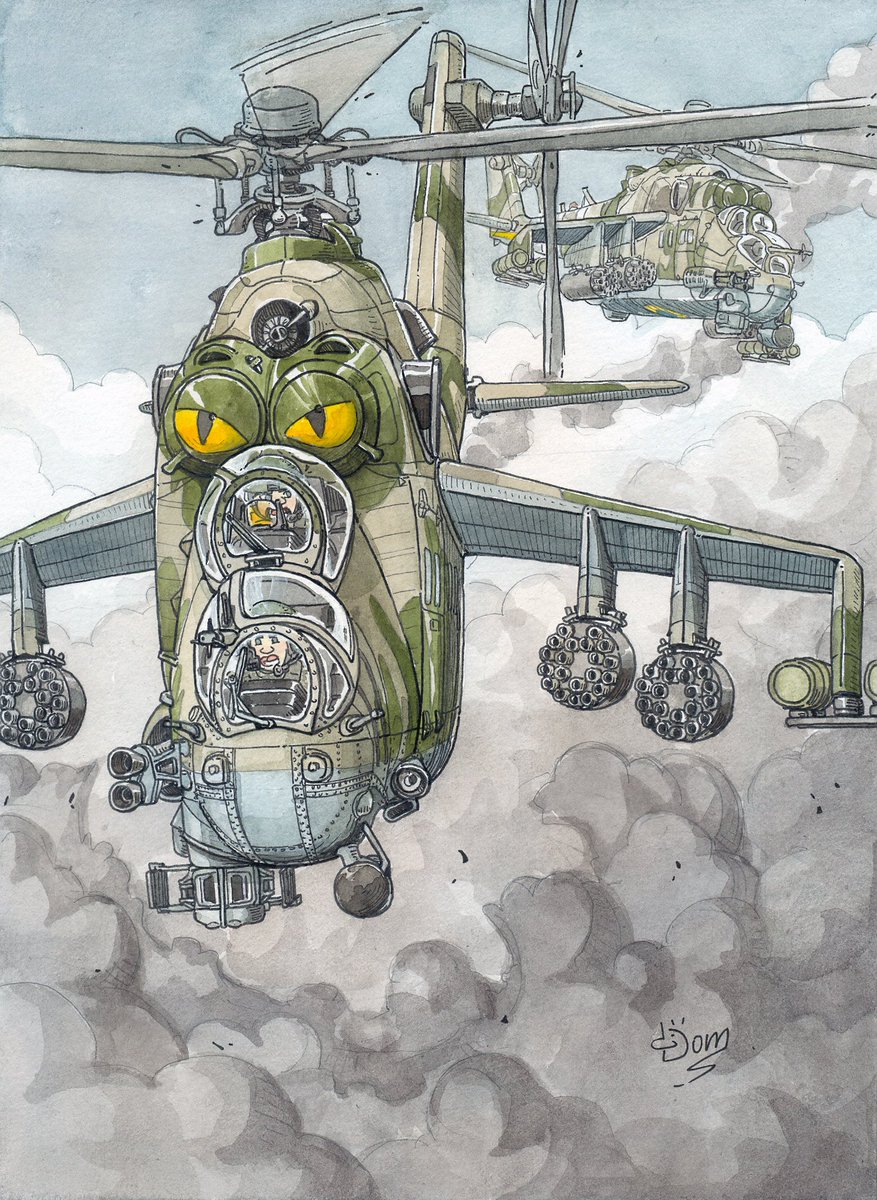 d3av12's tweet photo. ウクライナ軍のMi-24Pハインド攻撃ヘリコプター
烏克蘭 Mi-24P「雌鹿(Hind)」攻擊直升機
Ukrainian Mi-24P Attack Helicopters.
#Ukrainian #Mi_24 #ハインド #攻撃ヘリコプター #ウクライナ #illustration #slava_ukraine https://t.co/mdJEuE1sAr
