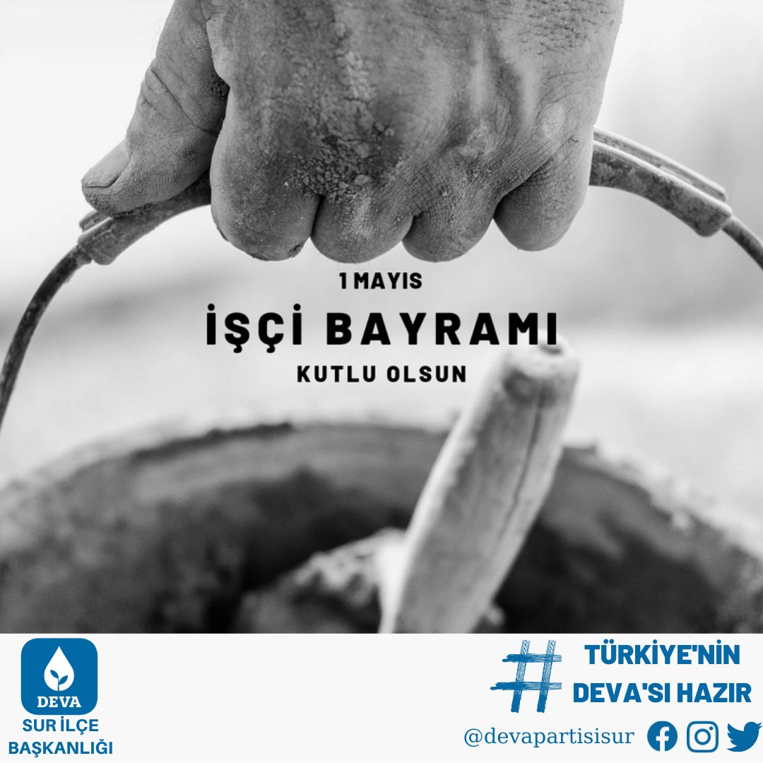 devapartisisur's tweet photo. Herkesin adil bir şekilde çalıştığı, hiçbir işçinin hakkının yenilmediği, umut dolu yarınlara. Emek hayattır gün gelir hatıra olur.

İşçimiz ve emekcimiz için #Devahazır
#İscininEmekcininBayramı kutlu olsun
@devapartisi @alibabacan 
@sadrettintosnlu https://t.co/KLNicCxwdU