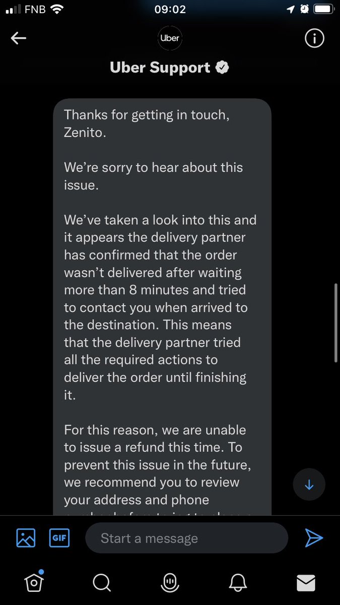 Master_Zenito's tweet photo. Please explain this support process? @UberEats @Uber_Support https://t.co/cB3zkmRugz