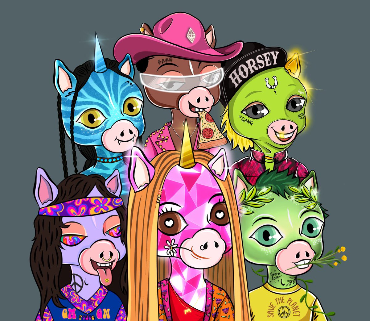 Stop wasting your time with boring collections, join the gang &amp; #runforfun!🦄

Website:
🧲horseygang.com

Twitter:
🧲x.com/HorseyGangNFT

Instagram:
🧲instagram.com/horseygangnft/

Medium:
🧲horseygang.medium.com

OpenSea:
Coming soon👀

#NFTcollectibles #nftcollectors