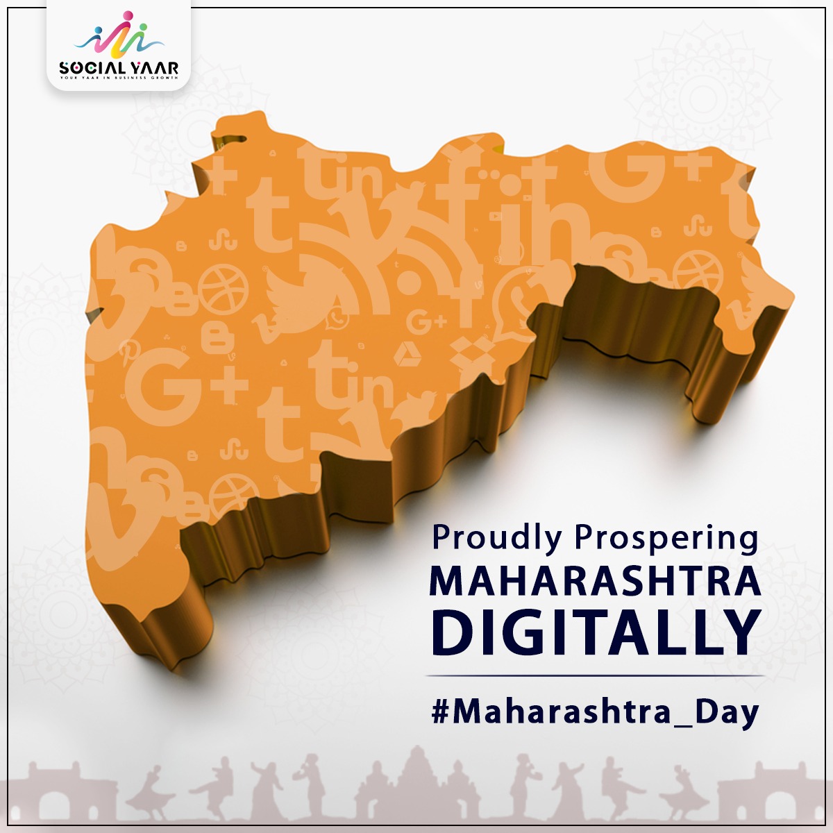 SocialYaar's tweet photo. Let's celebrate the day when the great Maharashtra attained it's statehood. May the state scale new heights of Infrastructure &amp; Digital Development in years to come

Happy Maharashtra Day
@SocialYaar

#SocialYaar #maharashtra #mumbai #punenews #marathi #status #delhi #navimumbai https://t.co/KWbBmnJRx8