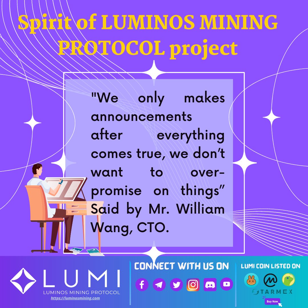 𝑯𝒂𝒗𝒆 𝒂 𝒉𝒂𝒑𝒑𝒚 𝑰𝒏𝒕𝒆𝒓𝒏𝒂𝒕𝒊𝒐𝒏𝒂𝒍 𝑾𝒐𝒓𝒌𝒆𝒓𝒔' 𝑫𝒂𝒚!

📰𝑺𝒑𝒊𝒓𝒊𝒕 𝒐𝒇 𝒕𝒉𝒆 𝑳𝑼𝑴𝑰𝑵𝑶𝑺 𝒑𝒓𝒐𝒋𝒆𝒄𝒕

🔔We only make announcements after everything comes true, we don’t want to over-promise on things, said Mr. William Wang, CTO.