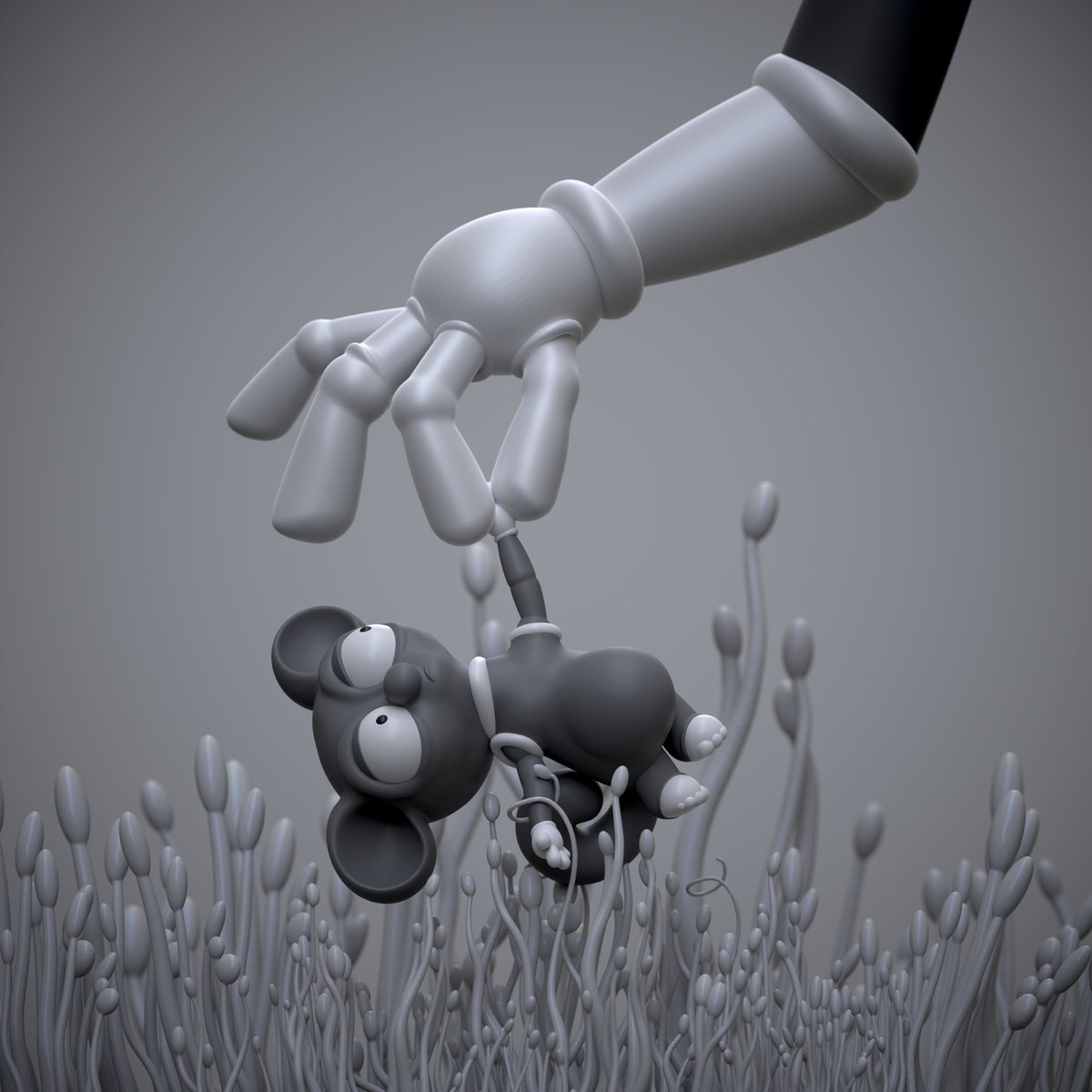 DukeGunston's tweet photo. Dangling....Sculpted in #VR With #MadewithSubstance3D #Substance3DModeler https://t.co/kqMXZkpGNg