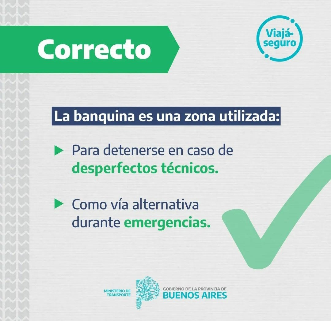 IsitransPrensa's tweet photo. ¿Sabes cuándo se puede usar la Banquina?

 @solotransito @ComunidadCamion @CamionArgentino https://t.co/6Guj50DqDh