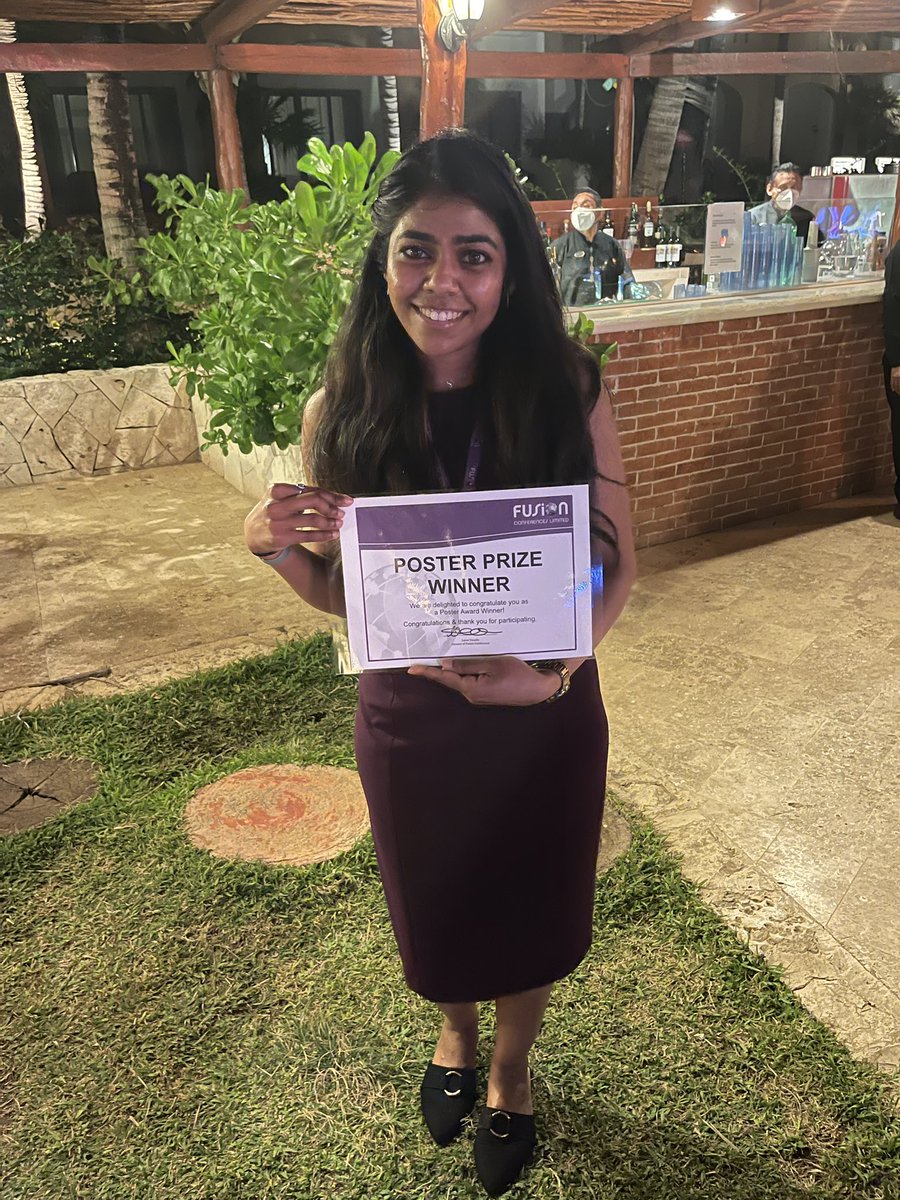 Schellenberg Lab (@labschellenberg) on Twitter photo Congratulations to our Mayo graduate student Sowmiya Palani and her poster prize at the in-person <a href="/Fusion_Conf/">Fusion Conferences</a> #DRRSC22 Congratulations to our Mayo graduate student Sowmiya Palani and her poster prize at the in-person <a href="/Fusion_Conf/">Fusion Conferences</a> #DRRSC22