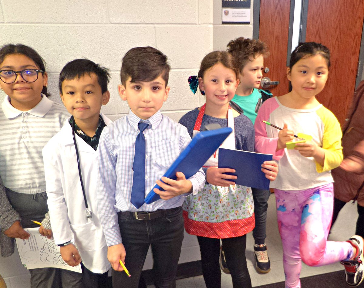 ccsd21poe's tweet photo. More future day fun! 
Future teachers, doctors, firefighters, artists, chefs, vets, and much, much more! 
#21learns #silverlinings #look4thegood https://t.co/mBRU6xUMAz