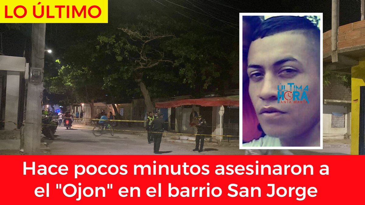 UltimaHoraSM's tweet photo. #Judicial | No paran los asesinatos en la capital del Magdalena, hace poco sicarios acabaron con la vida de un joven

Se trata de Deivis Murillo, quien fue atacado de varios disparos en plena vía principal del barrio San Jorge. https://t.co/AMWNp7XgG0
