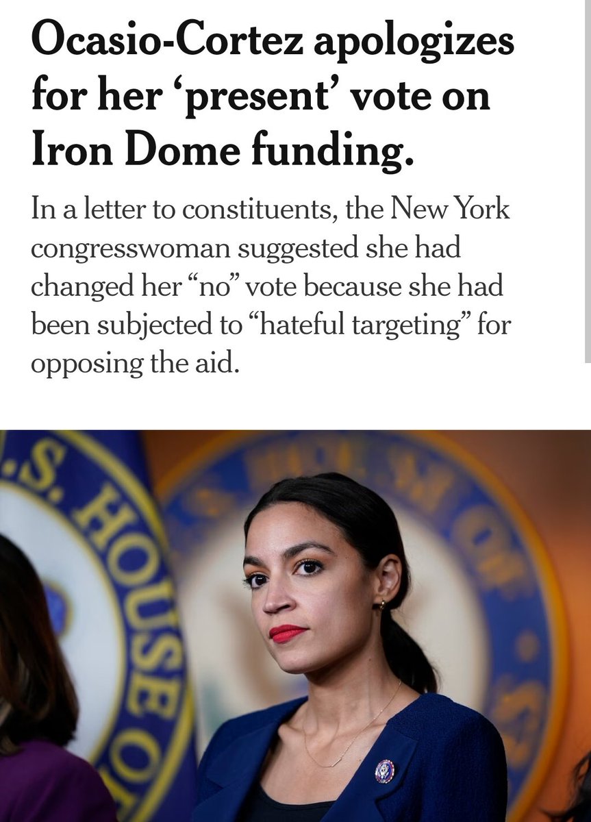 🧵 A thread of 'The Squad' working and voting against what they preach before elections: • Funding Israel's Iron Dome: 🟢 Yes vote: Jamaal Bowman, Ro Khana, Pramila Jayapal 🟡 Present vote: AOC