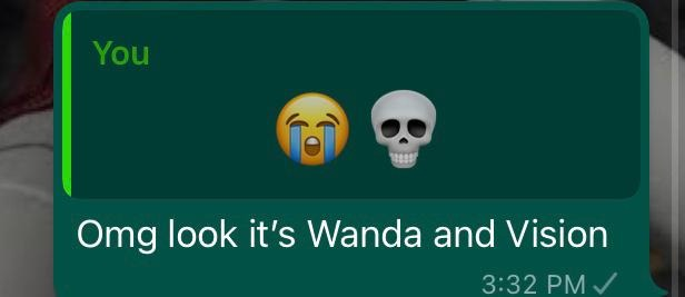 Flerken3000's tweet photo. #marvel #Wanda #WandaVision #vision #WandaMaximoff 
To the person who sent this: NO https://t.co/sweQvCpeg3