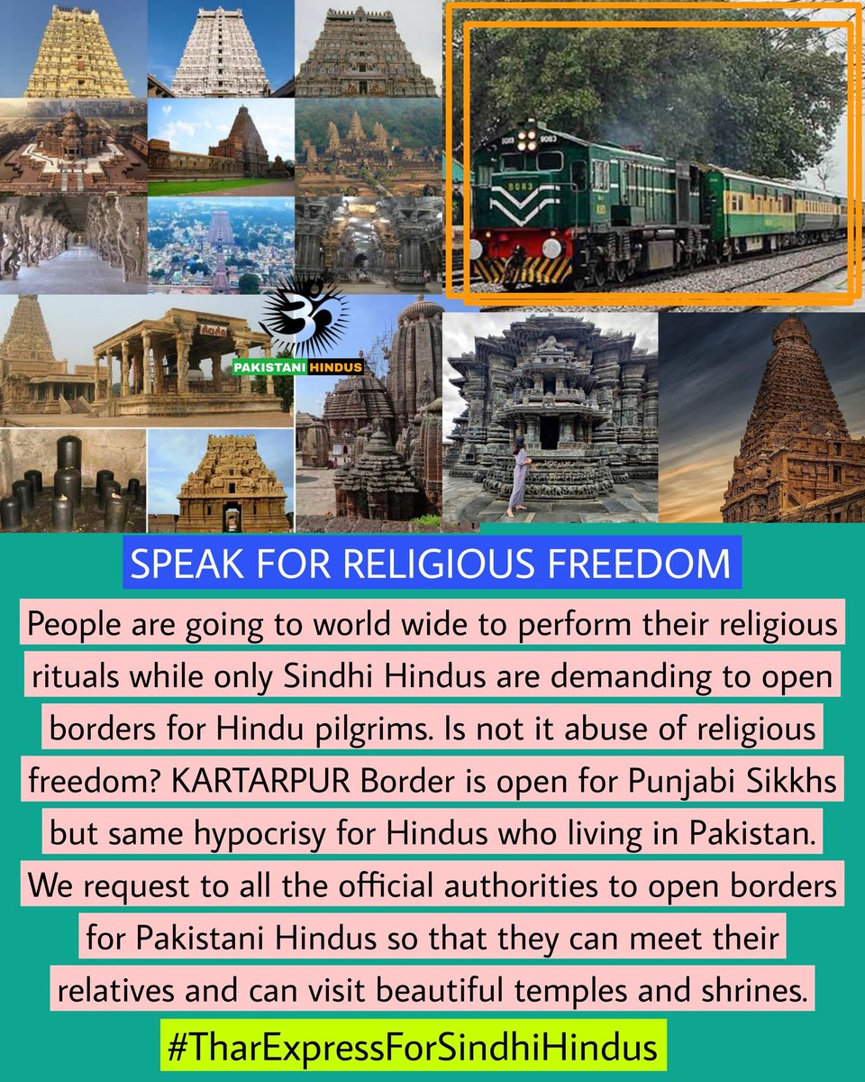 brajtarini's tweet photo. If Kartarpur open for Indian Sikhs why Hindus of Pakistan are not allowed to India @narendramodi @MEAIndia @DrSJaishankar @sudhirchaudhary 
Open both Samjhuta exp &amp; Thar express . Give Visa to Hindus @IndiainPakistan 
We wants Peace 🕊️#TharExpressForSindhiHindus https://t.co/6hp3jHNRUR