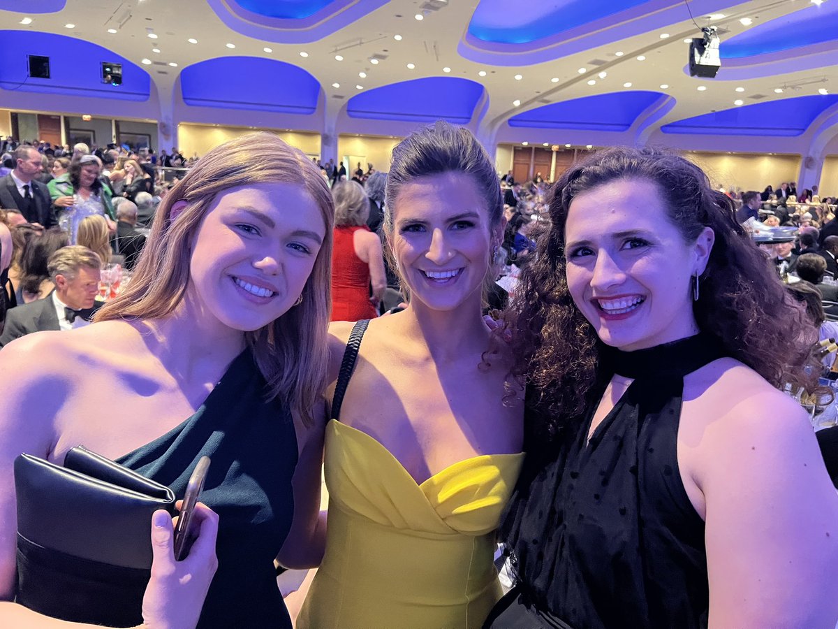 jaketapper's tweet photo. At the WHCA dinner, scholarship winners @lilyosheabecker and @itsanniekling with CNN chief WH correspondent @kaitlancollins https://t.co/JvbbmNSbQl