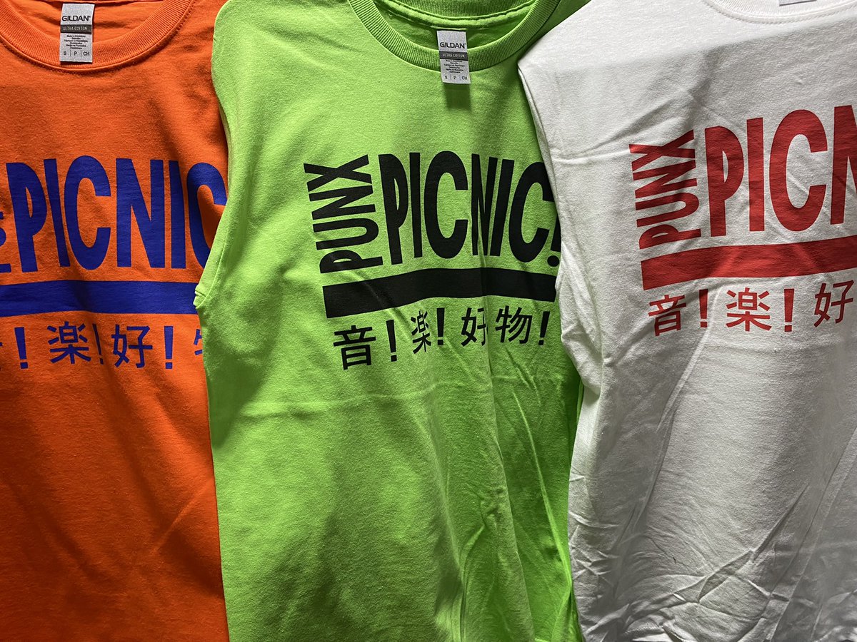 spicyspiky's tweet photo. 「凩」のトシキ君がPUNX PICNICオルタネイティブTシャツをインスタにアップしてくれました！ありがとうございます😭明日のパンピクにはこのTシャツも持っていきます！画像の商品達は確実に持っていきます！パーカーは持っていかないかも！欲しいという素敵マスターは連絡頂けたら持っていきます！ https://t.co/YM0NRVSPqs