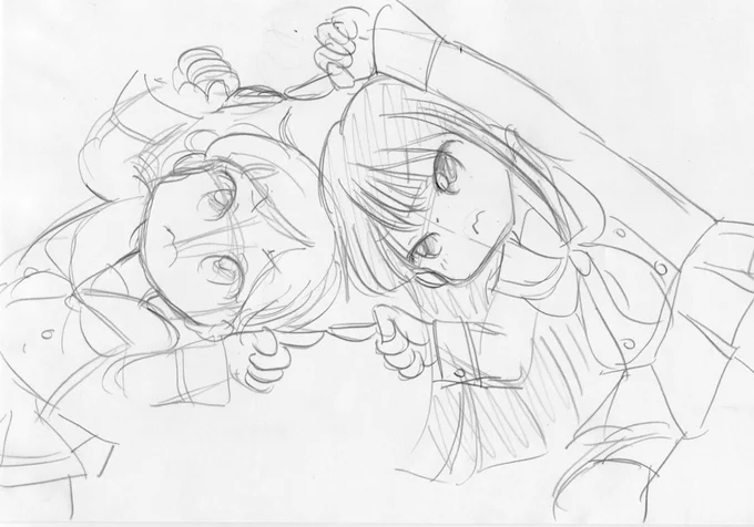なんか麗奈と葉月のフュージョンのらくがきがフォルダにあった 